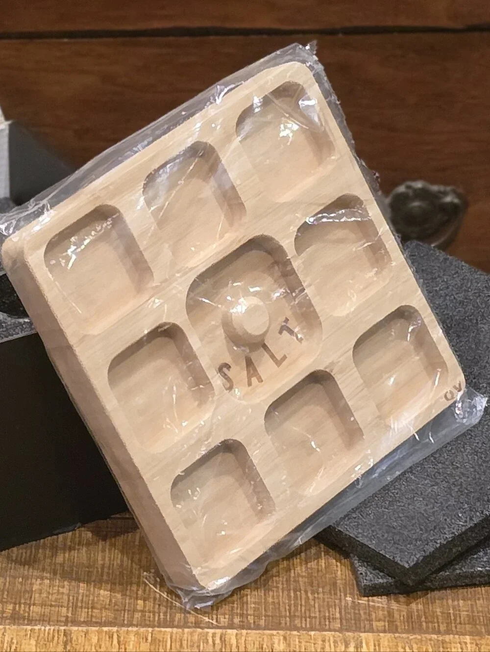 Groomsmen Gifts Shot Glass Set of 8 with Wooden Serving Tray | 2 oz Square Shot